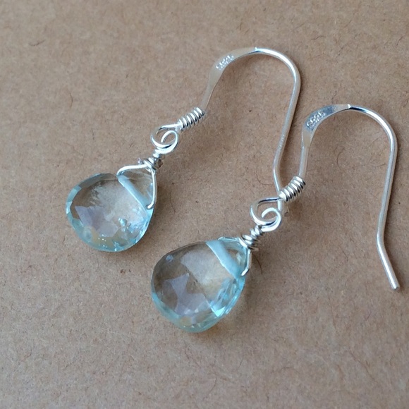 Sterling Silver Sundance Charm Aquamarine Earrings - Picture 2 of 7